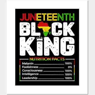 Juneteenth Black King Nutrition Facts Posters and Art